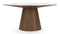 Cella - Cella Dining Table, White Glass and Walnut, 63in