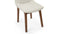 LeBlanc - LeBlanc Side Chair, Taupe Vegan Leather and Walnut