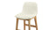 LeBlanc - LeBlanc Bar Stool, Eggshell Vegan Leather and Natural Ash