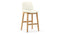 LeBlanc - LeBlanc Counter Stool, Eggshell Vegan Leather and Natural Ash