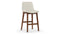 LeBlanc - LeBlanc Counter Stool, Taupe Vegan Leather and Walnut