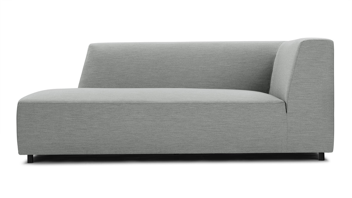 Acqua - Acqua Outdoor Sectional Module, Chaise, Left Arm, Dove Gray Performance Weave