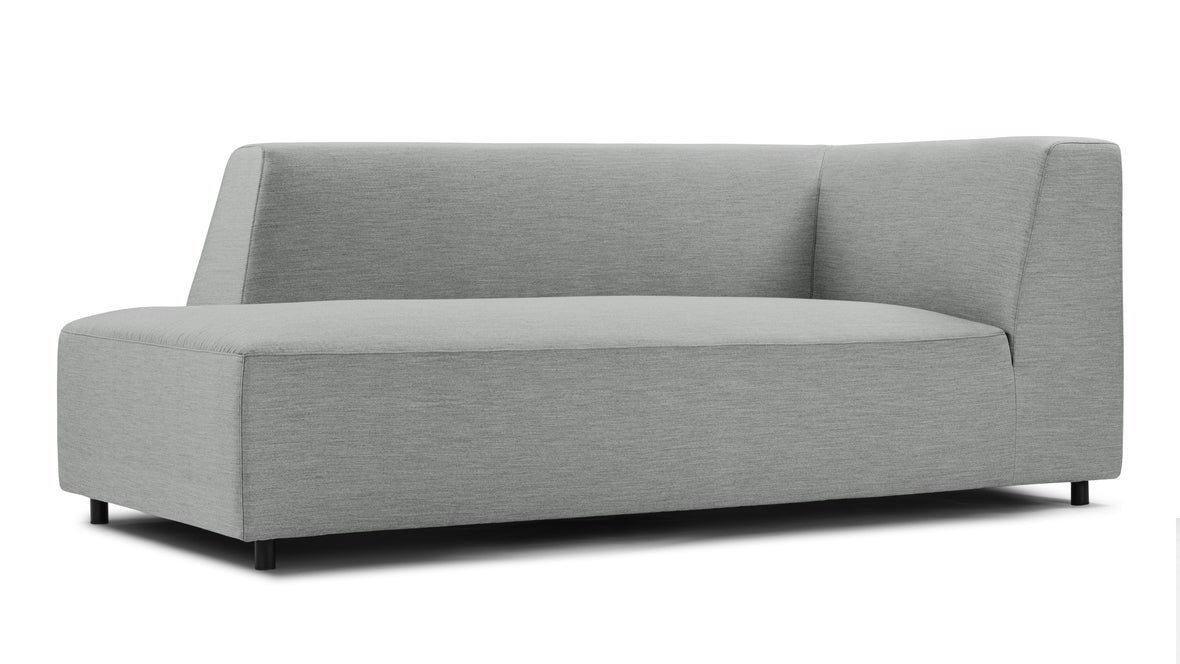 Acqua - Acqua Outdoor Sectional Module, Chaise, Left Arm, Dove Gray Performance Weave