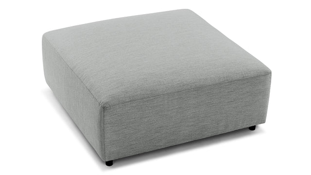 Acqua - Acqua Outdoor Ottoman, Dove Gray Performance Weave