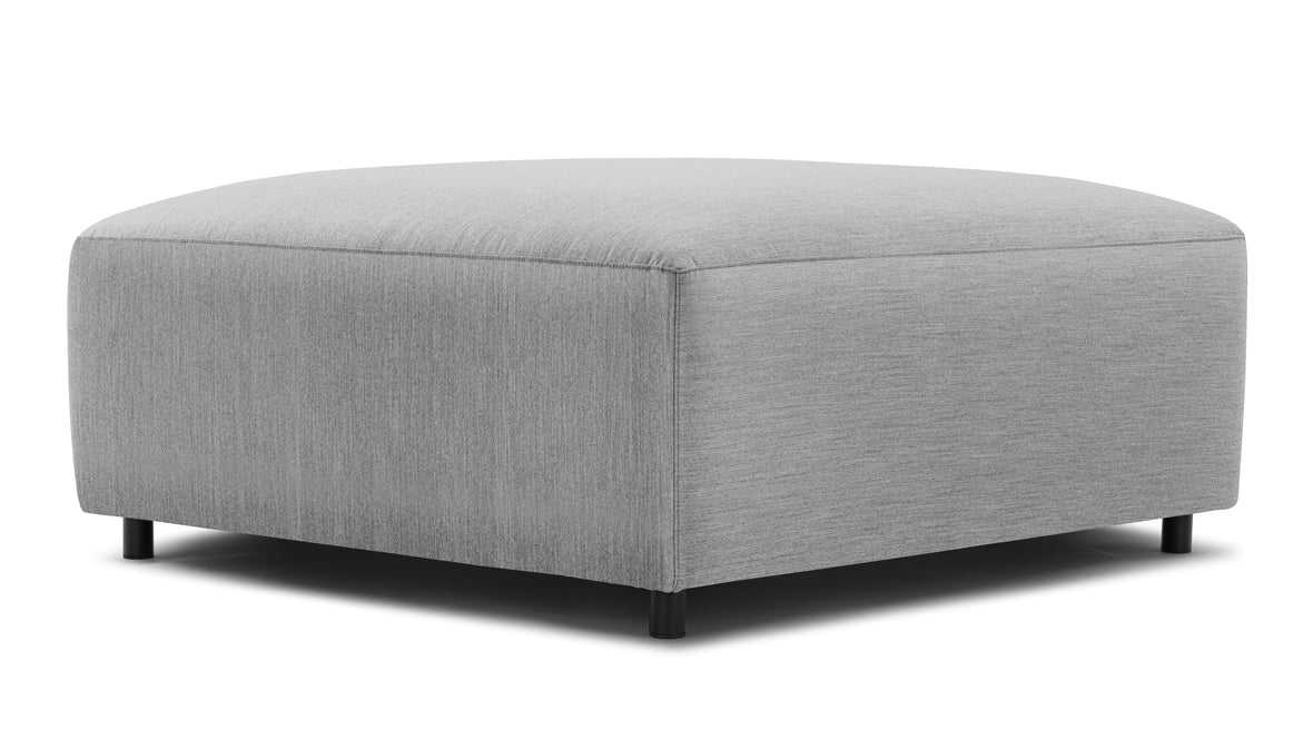 Acqua - Acqua Outdoor Ottoman, Dove Gray Performance Weave