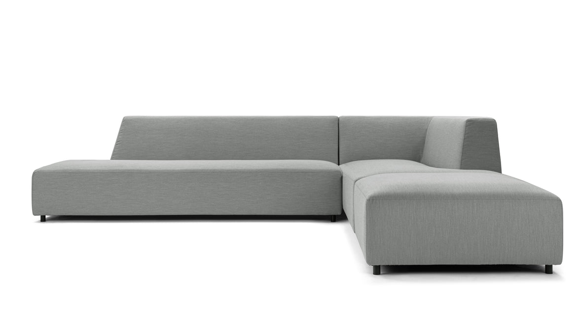 Acqua - Acqua Outdoor Sectional, Right Corner, Dove Gray Performance Weave