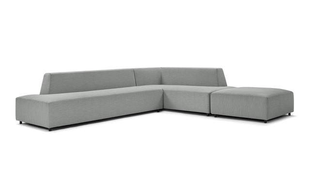 Acqua - Acqua Outdoor Sectional, Right Corner, Dove Gray Performance Weave