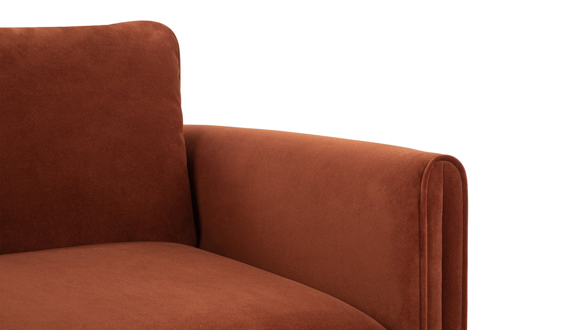 De Luz - De Luz Armchair, Russet Plush Velvet