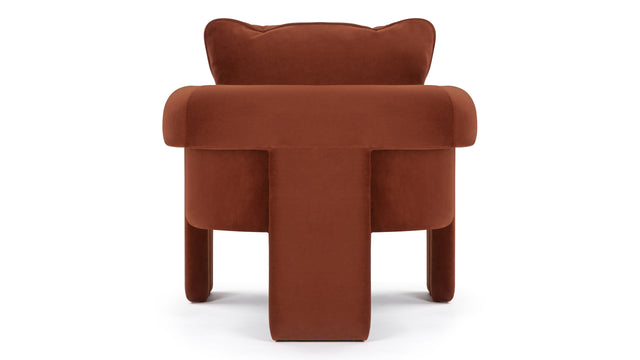 De Luz - De Luz Armchair, Russet Plush Velvet