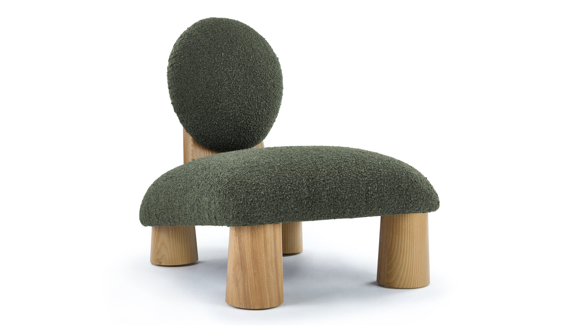 Hayes - Hayes Lounge Chair, Pine Boucle