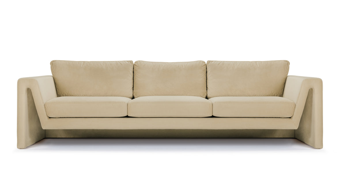 Amore - Amore Sofa, Soft Beige Velvet