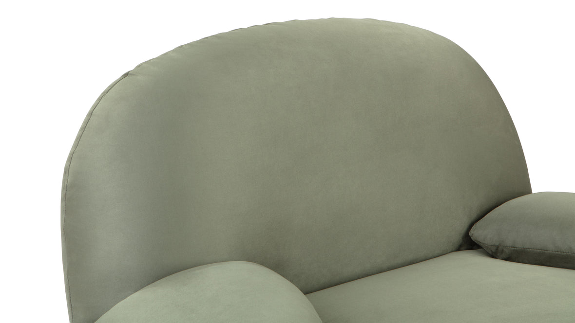 Palais - Palais Lounge Armchair, Sage Vegan Suede