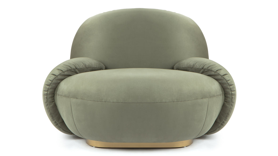 Palais - Palais Lounge Armchair, Sage Vegan Suede