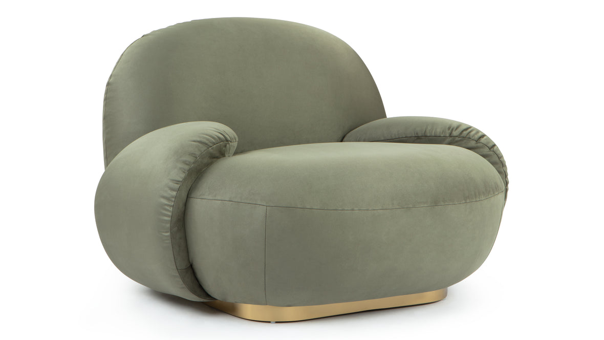 Palais - Palais Lounge Armchair, Sage Vegan Suede