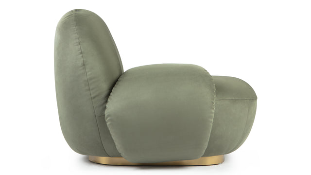 Palais - Palais Lounge Armchair, Sage Vegan Suede