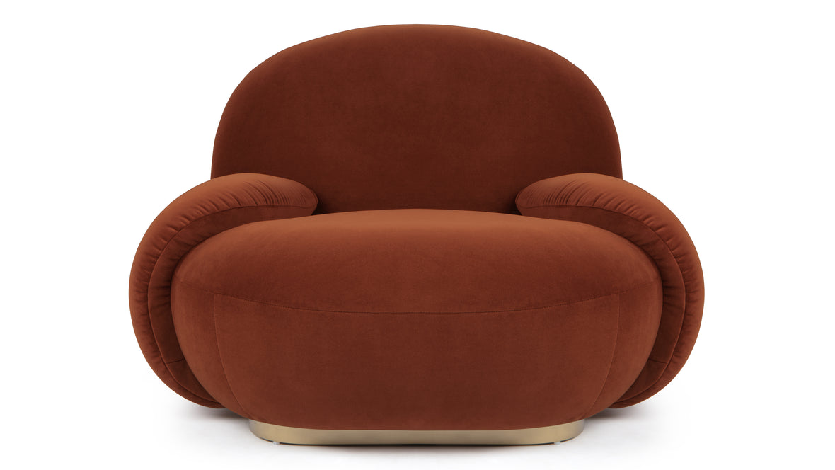 Palais - Palais Lounge Armchair, Russet Plush Velvet