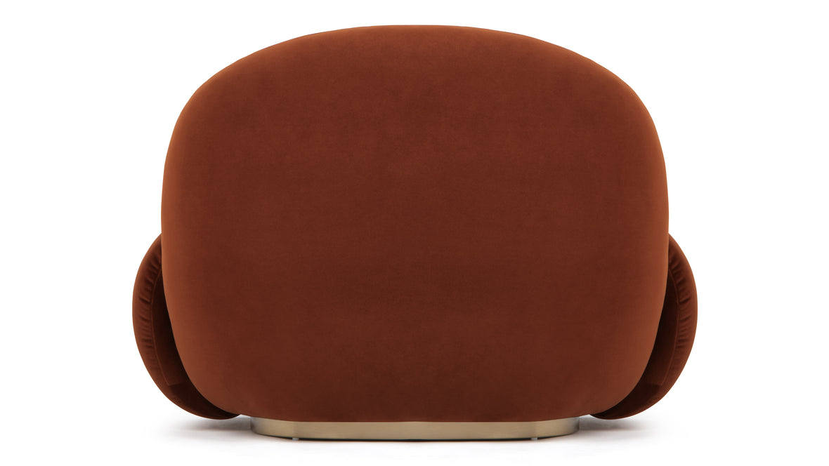 Palais - Palais Lounge Armchair, Russet Plush Velvet