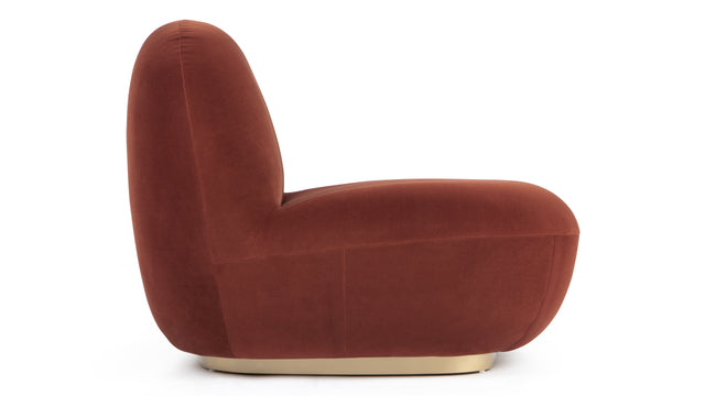 Palais - Palais Lounge Chair, Russet Plush Velvet
