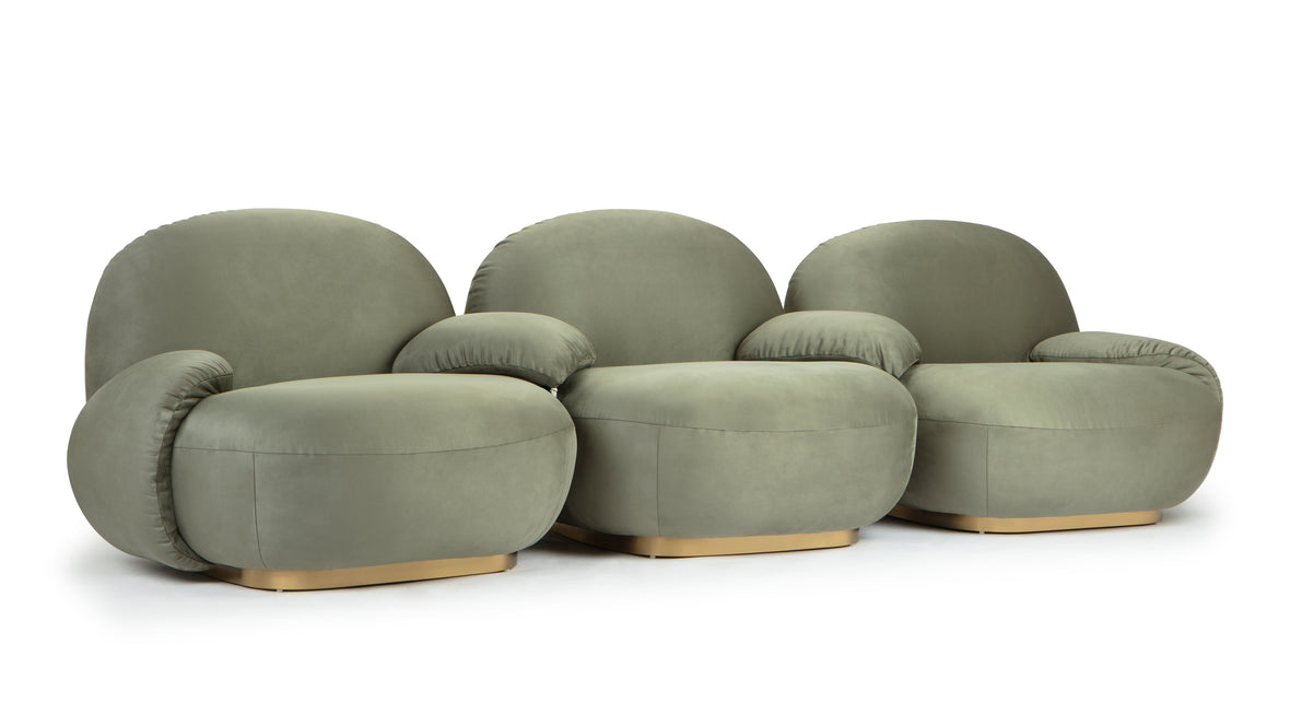 Palais - Palais Sofa, Sage Vegan Suede