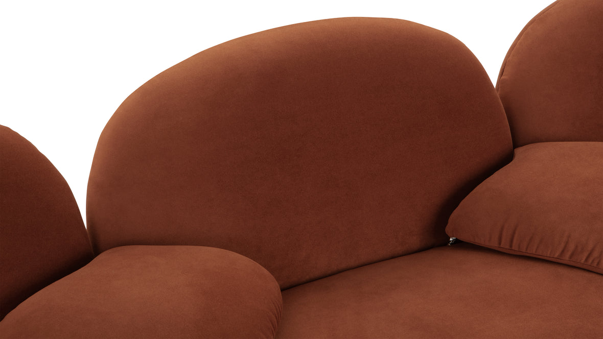 Palais - Palais Sofa, Russet Plush Velvet