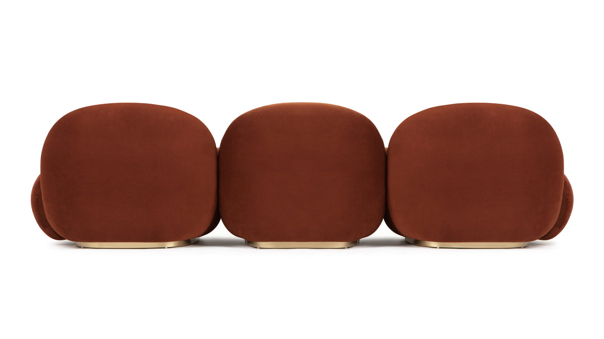 Palais - Palais Sofa, Russet Plush Velvet