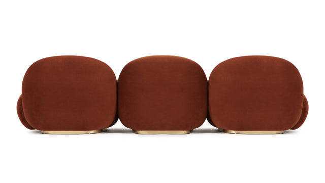 Palais - Palais Sofa, Russet Plush Velvet