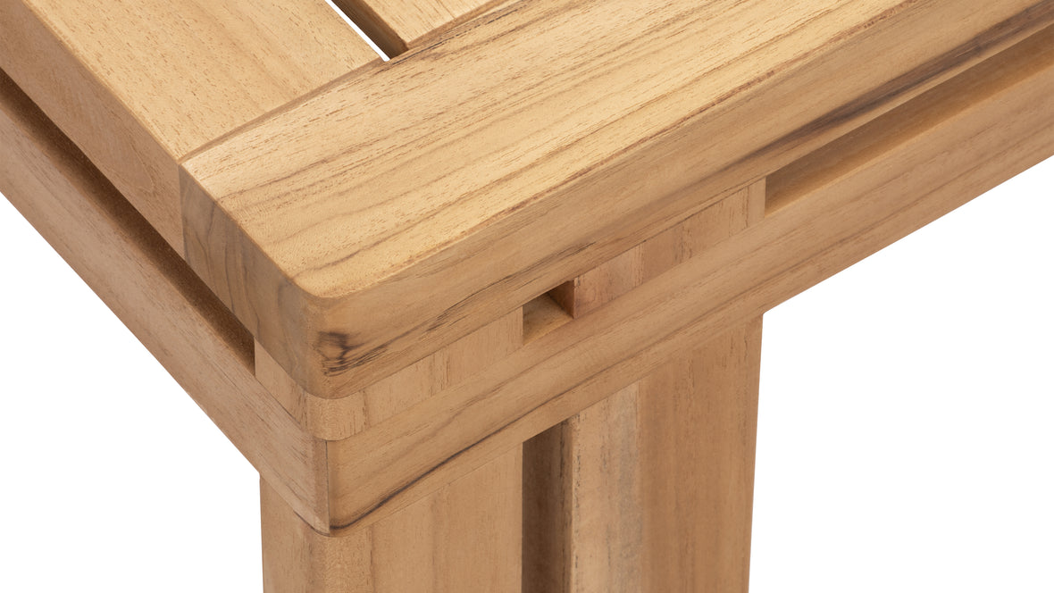 Lusso - Lusso Outdoor Side Table, Natural Teak