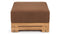 Lusso - Lusso Outdoor Ottoman, Natural Teak with Mocha Cushion