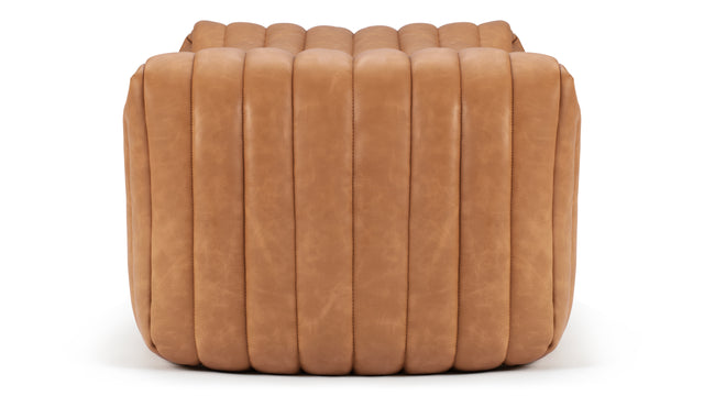 Sandra - Sandra Ottoman, Tan Vegan Leather