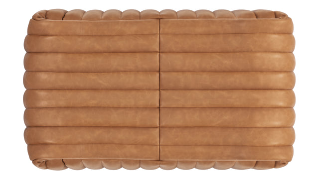 Sandra - Sandra Ottoman, Tan Vegan Leather