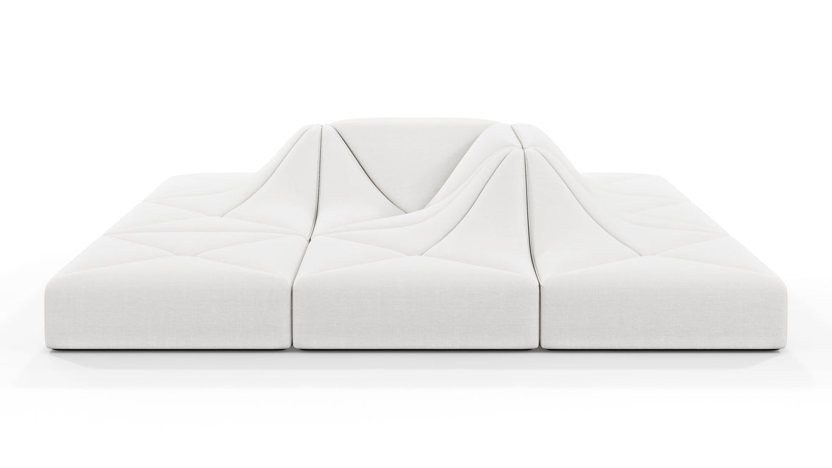 Dune - Dune Sectional Sofa, Small Corner, Ivory Linen