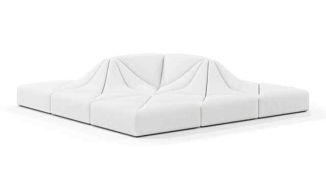 Dune - Dune Sectional Sofa, Small Corner, Ivory Linen