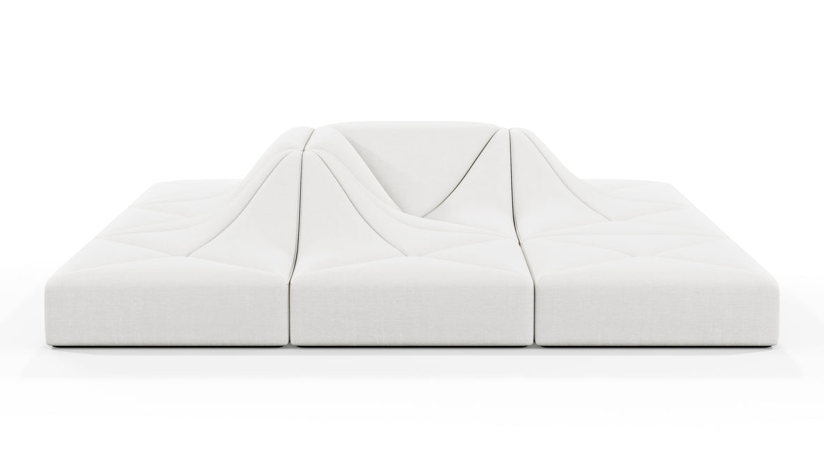 Dune - Dune Sectional Sofa, Small Corner, Ivory Linen