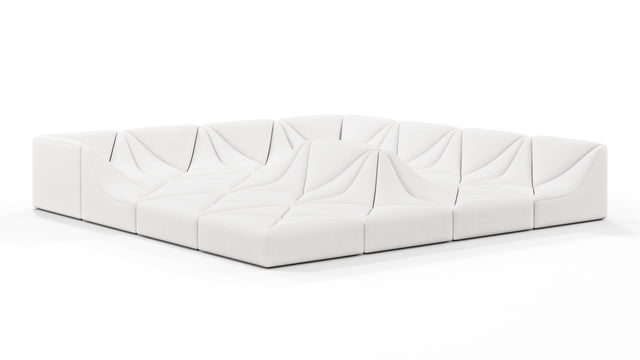 Dune - Dune Sectional Sofa, Large Corner, Ivory Linen