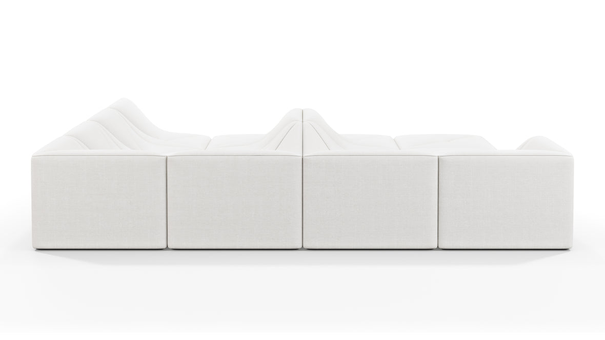 Dune - Dune Sectional Sofa, Large Corner, Ivory Linen