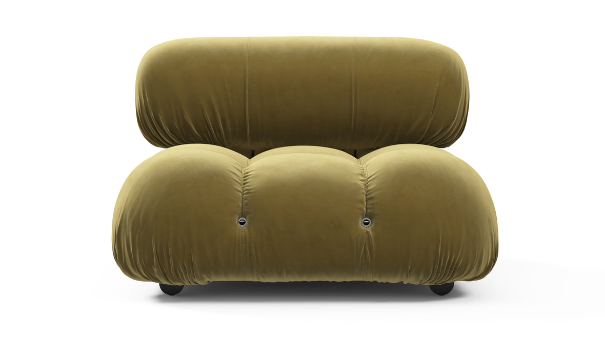 Belia - Belia Module, Armless, Olive Gold Velvet