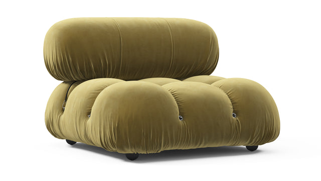 Belia - Belia Module, Armless, Olive Gold Velvet