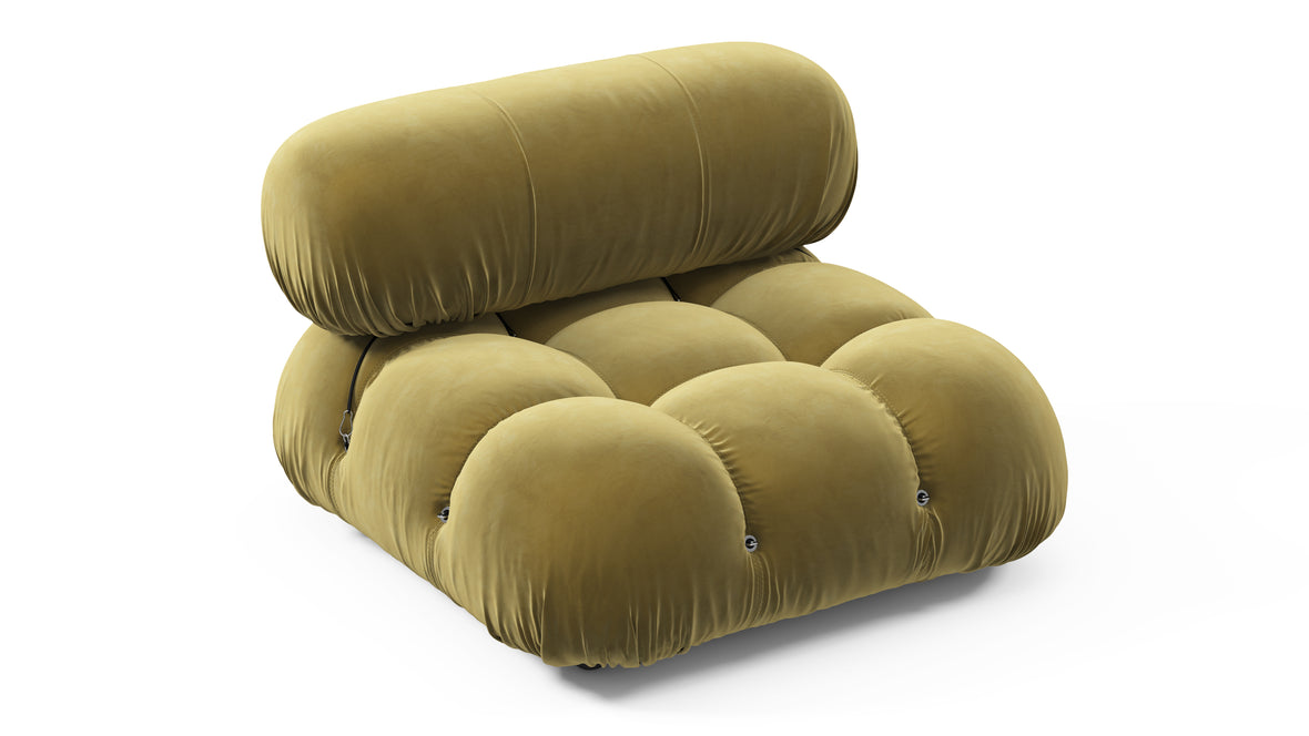 Belia - Belia Module, Armless, Olive Gold Velvet