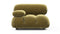 Belia - Belia Module, Left Arm, Olive Gold Velvet