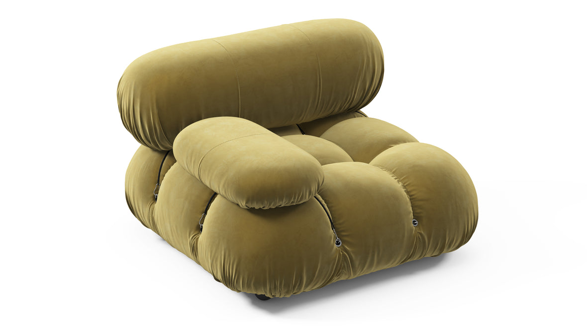 Belia - Belia Module, Left Arm, Olive Gold Velvet