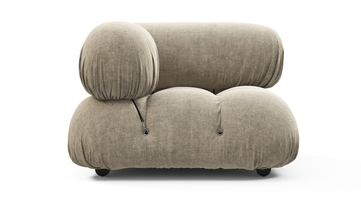 Belia - Belia Module, Left Corner, Beige Gray Chenille