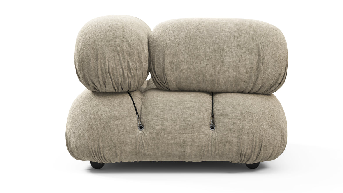 Belia - Belia Module, Left Corner, Beige Gray Chenille