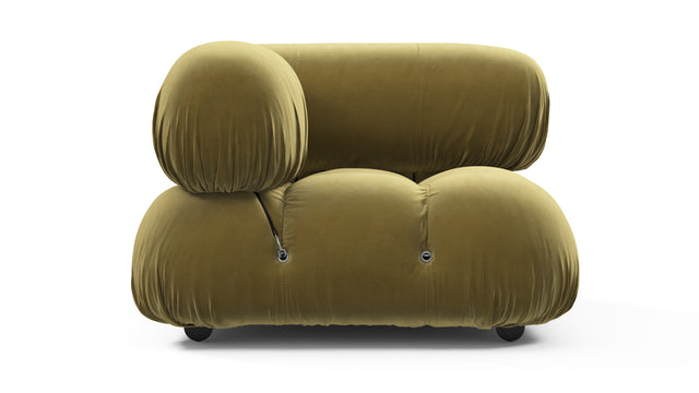 Belia - Belia Module, Left Corner, Olive Gold Velvet