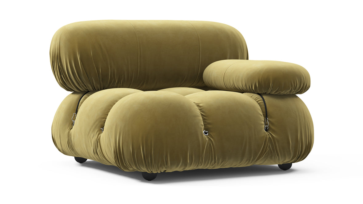 Belia - Belia Module, Right Arm, Olive Gold Velvet