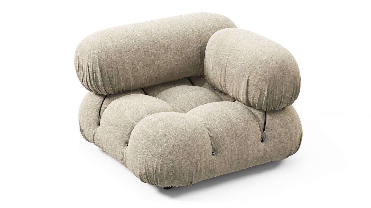 Belia - Belia Module, Right Corner, Beige Gray Chenille