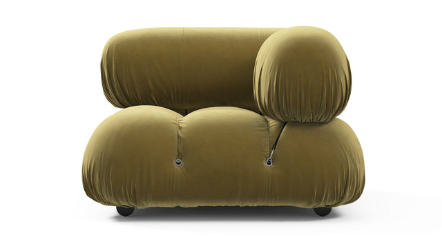 Belia - Belia Module, Right Corner, Olive Gold Velvet