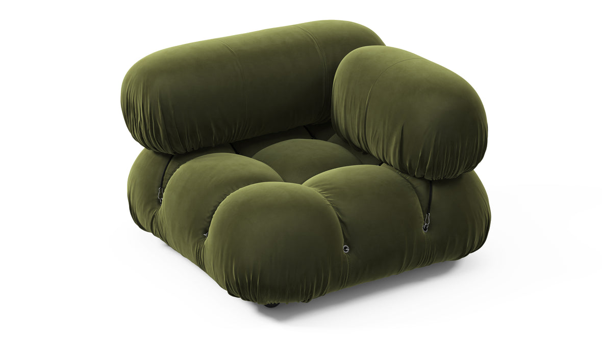 Belia - Belia Module, Right Corner, Thyme Luxe Velvet