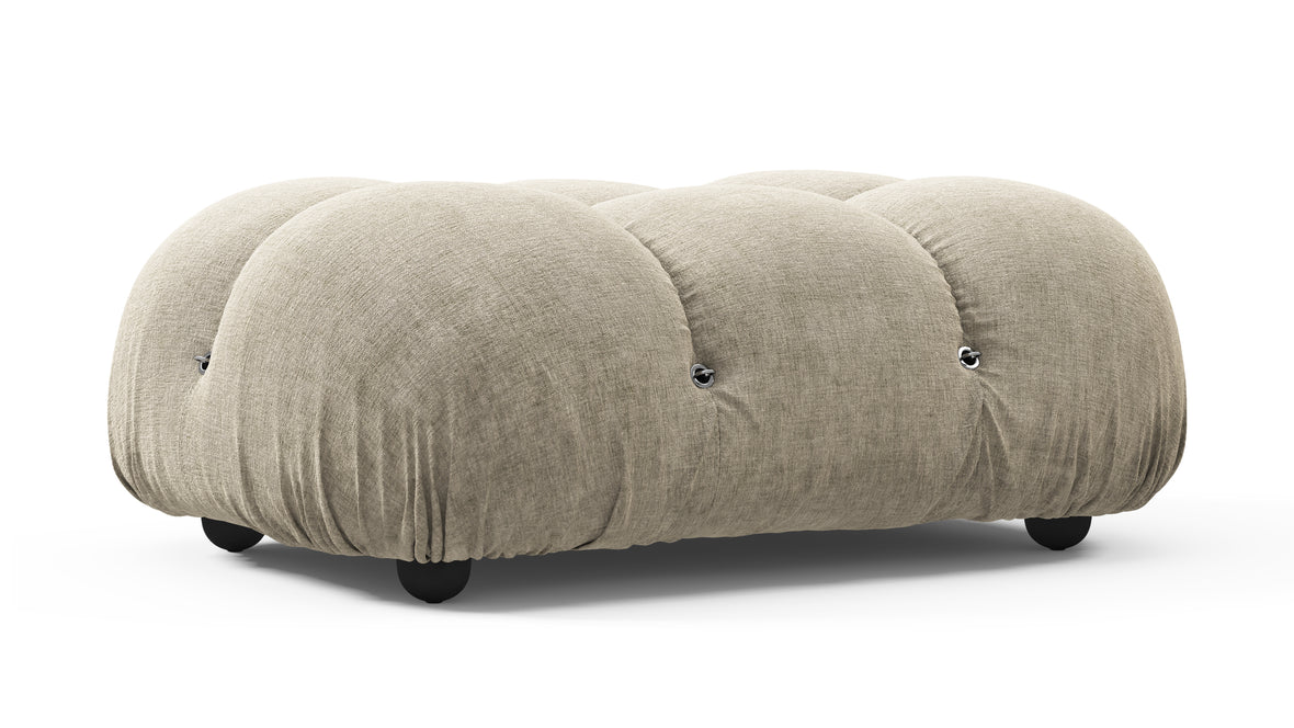 Belia - Belia Ottoman, Beige Gray Chenille