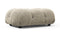 Bellini Ottoman - Mario Bellini Ottoman, Beige Gray Chenille