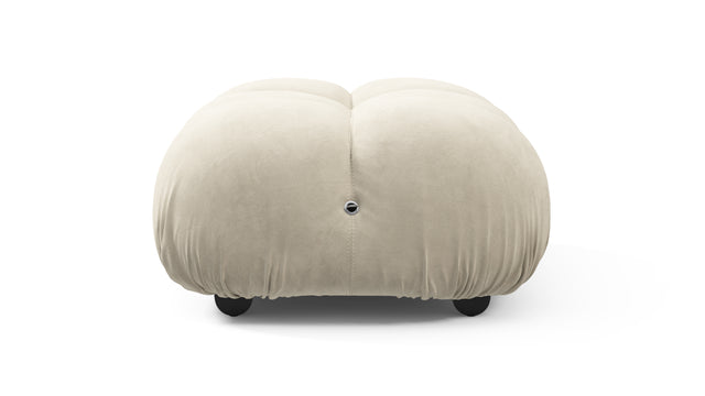 Belia - Belia Ottoman, Eggshell Vegan Suede